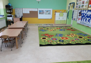 Sala przedszkolna i miejsce do zajęć.
