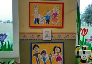 Obrazki przedstawiające rodzinę wykonane przez dzieci z grupy 3,4,5 latków - kolejna część.