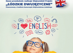 Plakat propagujący projekt "Łódzkie dwujęzyczne".