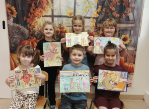 Misiowe supermoce w naszych pracach plastycznych na konkurs