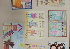 Wystawa prac na konkurs "Miś - mój superbohater".